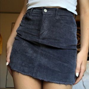 Brandy Melville Navy Blue Corduroy Skirt